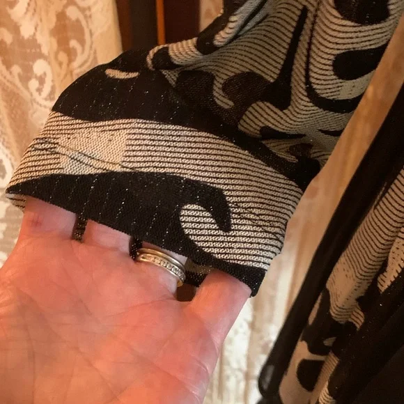 PATCHINGTON OPEN FRONT SHEER PANEL LONGLINE CARDIGAN - SZ SMALL - Picture 7 of 7